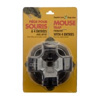 STATION D'APPÂT POUR SOURIS À 4 ENTRÉES #T-25